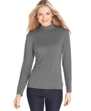 Style&co. Top, Long-sleeve Mock Turtleneck