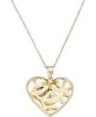 Openwork Heart Pendant Necklace In 10k Gold
