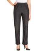Alfred Dunner Denim Pull-on Straight-leg Pants