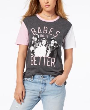 Love Tribe Juniors' Clueless Babes Graphic Ringer T-shirt