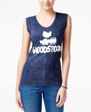 Hybrid Juniors' Sleeveless Woodstock Graphic Top