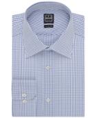 Ike Behar Cobalt Grid Check Dress Shirt