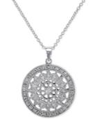 Effy Diamond Disc Pendant Necklace (1/4 Ct. T.w.) In 14k White Gold