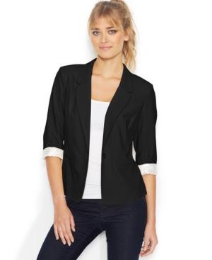 Kensie Three-quarter-sleeve Blazer