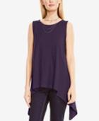 Two By Vince Camuto Lace-back Handkerchief-hem Top