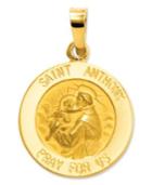 14k Gold Charm, Saint Anthony Medal Charm