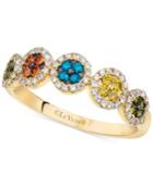 Le Vian Exotics Multicolor Diamond Ring (3/8 Ct. T.w.) In 14k Gold