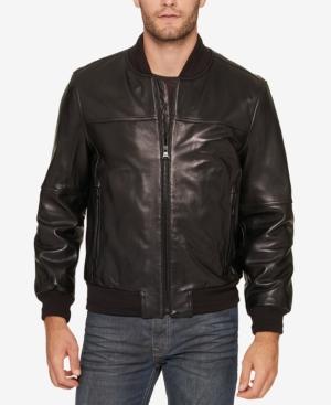 Marc New York Men's Summit Leather Bomber Jacket