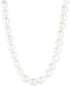 Carolee Silver-tone Imitation & Freshwater Pearl (4-12mm) 16 Collar Necklace