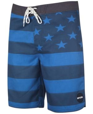 Rip Curl Men's Freestate Engineered Stripe Star-print Boardshorts