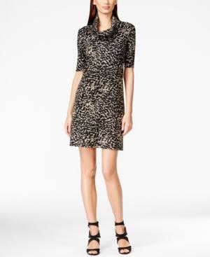 Ronni Nicole Animal-print Cowl-neck Dress