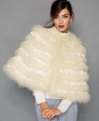 The Fur Vault Marabou & Lace Cape