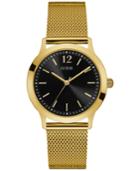 Guess Men's Classic Gold-tone Stainless Steel Mesh Bracelet Watch 37mm U0921g3