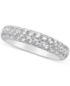 Diamond Double Row Band (1 Ct. T.w.) In 14k White Gold