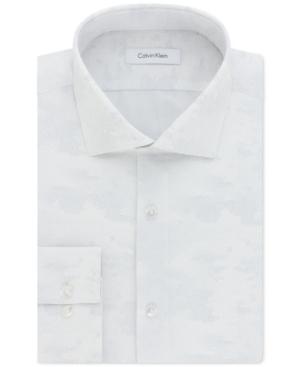 Calvin Klein Men's Slim-fit Infinite Stretch Camo Print Untucked Dress Shirt