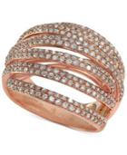 Pave Rose By Effy Diamond Dome Crossover Ring (1 Ct. T.w.) In 14k Rose Gold