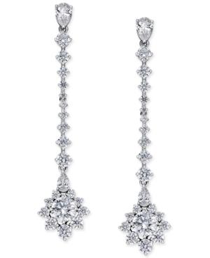 Danori Silver-tone Cubic Zirconia Bliss Linear Earrings, Only At Macy's