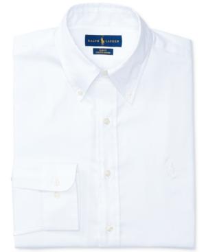 Polo Ralph Lauren Men's Slim-fit Stretch White Solid Dress Shirt