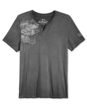Buffalo David Bitton Men's Graphic-print Henley T-shirt