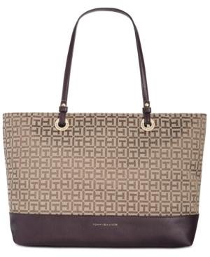 Tommy Hilfiger Monogram Jacquard Tote