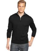 Club Room Big And Tall Merino-blend Quarter-zip Sweater