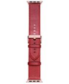 Voguestrap Smart Buddie Platinum Merlot Leather Strap For 38mm Apple Watch