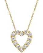 Diamond Heart Pendant Necklace In 14k Gold (1/4 Ct. T.w.)