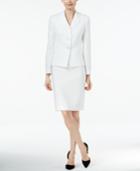 Le Suit Three-button Rose Printed Jacquard Skirt Suit