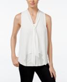 Bcx Juniors' Overlay Tie-front Top