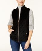 Charter Club Quilted Velour Vest, Created For Macy's