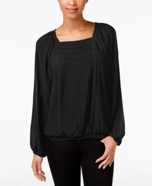 Grace Elements Pleat-front Peasant Blouse