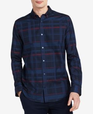 Calvin Klein Men's Tonal Stripe Classic Fit Shirt