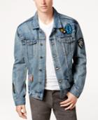 Ring Of Fire Men's Light Patch Denim Jacket, Created For Macy's