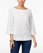 Charter Club Linen Popover Top, Only At Macy's