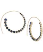 Rachel Rachel Roy Gold-tone Crystal Spiral Hoop Earrings