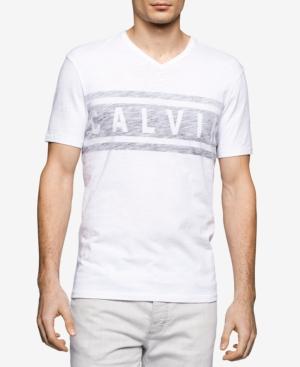 Calvin Klein Jeans Men's Logo Cotton V-neck T-shirt