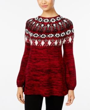 Style & Co. Petite Fair Isle Marled Sweater, Only At Macy's