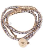 Lonna & Lilly Gold-tone Braided Cord Beaded Wrap Bracelet