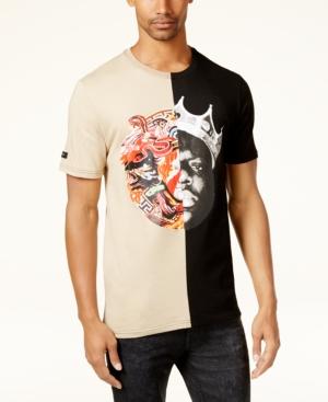 Hypnotize Men's Biggie Split Screen Colorblocked Graphic-print T-shirt