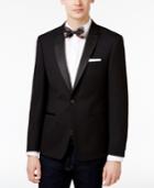Calvin Klein Men's Slim-fit Black Jacquard Dinner Jacket
