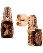 Le Vian Chocolatier Smoky Quartz (3-3/8 Ct. T.w.) And Diamond (1/6 Ct. T.w.) Drop Earrings In 14k Rose Gold