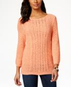Charter Club Open-knit Tunic Sweater, Only At Macy's
