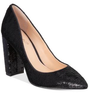 Jewel Badgley Mischka Luxury Block-heel Evening Pumps Women's Shoes