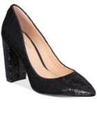 Jewel Badgley Mischka Luxury Block-heel Evening Pumps Women's Shoes