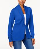 Karen Scott Long-sleeve Clasp Cardigan, Only At Macy's