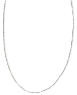 14k White Gold Necklace, 16-20 Box Chain