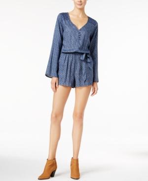 Sanctuary Naomi Printed Long-sleeve Romper