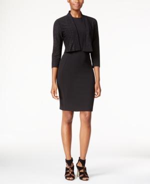 Calvin Klein Open-front Sparkle Shrug