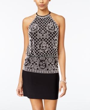 Blondie Nites Juniors' Embellished Popover Party Dress