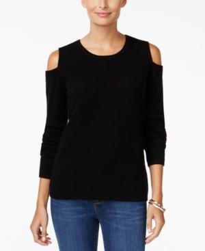 Charter Club Cashmere Cold-shoulder Sweater, Only At Macy's